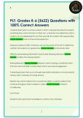 PLT &lpar;5622&rpar; Principles of Learning and  Teaching K-6 Questions with 100&percnt;  Correct Answers