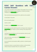 POSC 2601 Questions with 100&percnt;  Correct Answers 
