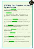 POSC2601 Final Questions with 100&percnt;  Correct Answers