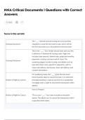 NNA Critical Documents &vert; Questions with Correct  Answers