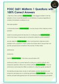 POSC 2601 Midterm 1 Questions with  100&percnt; Correct Answers
