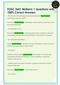 POSC 2601 Midterm 1 Questions with  100&percnt; Correct Answers 