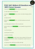 POSC 2601 Midterm &num;2 Questions with  100&percnt; Correct Answers 