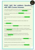POSC 2601 first midterm Questions  with 100&percnt; Correct Answers