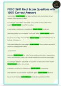 POSC 2601 Final Exam Questions with  100&percnt; Correct Answers 