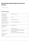 NNA Practice Exam Questions with Correct  Answers