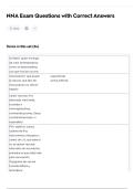NNA Exam Questions with Correct Answers