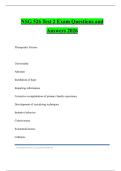 NSG 526 Test 2 Exam Questions and Answers 2026