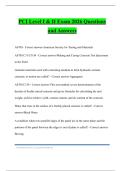 PCI Level I & II Exam 2026 Questions and Answers