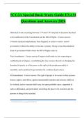 SCCJA Special Basic Study Guide EXAM Questions and Answers 2026