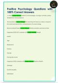 Positive Psychology Questions with  100&percnt; Correct Answers 