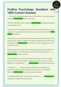 Positive Psychology Questions with  100&percnt; Correct Answers 