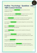 Positive Psychology Questions with  100&percnt; Correct Answers 