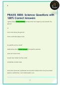 PRAXIS 5005&colon; Science Questions with  100&percnt; Correct Answers 