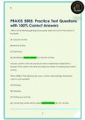 PRAXIS 5005&colon; Practice Test Questions  with 100&percnt; Correct Answers 