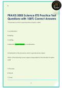 PRAXIS 5005 Science ETS Practice Test  Questions with 100&percnt; Correct Answers 
