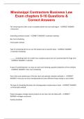 Mississippi Contractors Business Law Exam chapters 9-16 Questions & Correct Answers