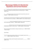 Mississippi NASCLA & Residential Questions and Correct Answers