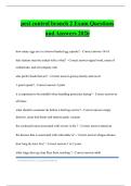 pest control branch 2 Exam Questions and Answers 2026