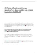 ATI Proctored Fundamentals Review Questions Pt&period;1 &ndash; Complete Q&A with Detailed Explanations REAL EXAM&excl;&excl;