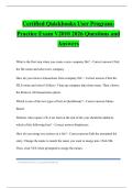 Certified Quickbooks User Program- Practice Exam V2010 2026 Questions and Answers