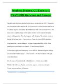 Prophecy Trauma ICU Exam A v2 EXAM 2026 Questions and Answers