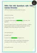 PRPA First AID Questions with 100&percnt;  Correct Answers