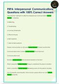 PRPA Interpersonal Communications  Questions with 100&percnt; Correct Answers