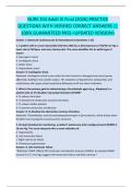 NURS 354 Adult III Final &lpar;2026&rpar; PRACTICE  QUESTIONS WITH VERIFIED CORRECT ANSWERS &vert;&vert;  100&percnt; GUARANTEED PASS <UPDATED VERSION> 