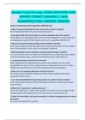 Nevada Funeral Arranger &lpar;2026&rpar; QUESTIONS WITH  VERIFIED CORRECT ANSWERS &vert;&vert; 100&percnt;  GUARANTEED PASS <UPDATED VERSION> 