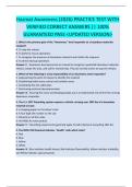 Hazmat Awareness &lpar;2026&rpar; PRACTICE TEST WITH  VERIFIED CORRECT ANSWERS &vert;&vert; 100&percnt;  GUARANTEED PASS <UPDATED VERSION> 