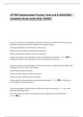 ATI RN Fundamentals Practice Tests A & B 2024&sol;2025 &ndash; Complete Study Guide REAL EXAM&excl;&excl;