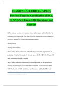 PHYSICAL SECURITY-- &lpar;SPED&rpar;&comma; Physical Security Certification &lpar;PSC&rpar;&comma; DCSA SPeD Exam 2026 Questions and Answers