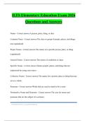 ILTS Elementary Education Exam 2026 Questions and Answers
