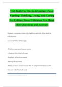 Test Bank For Davis Advantage Basic Nursing&colon; Thinking&comma; Doing&comma; and Caring 3rd Edition Treas Wilkinson Test Bank 2026 Questions and Answers