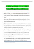 SURGICAL TECH STUDY GUIDE Exam 2026 Questions and Answers