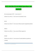 PCC FMTB EXAM 2026 Questions and Answers
