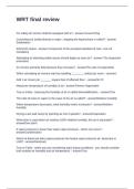 WRT final review Questions with Accurate Answers