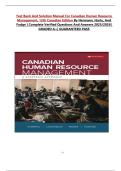 Test Bank And Solution Manual For Canadian Human Resource Management&comma; 12th Canadian Edition By Hermann&comma; Harty&comma; And Fudge &vert; Complete Verified Questions And Answers 2025&sol;2026&vert; GRADED A&plus;&vert; GUARANTEED PASS