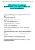 MTA Software Development Fundamentals Exam with Questions and Correct Answers 2025&period;
