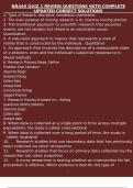 NR449 QUIZ 1 REVIEW QUESTIONS WITH COMPLETE UPDATED CORRECT SOLUTIONS&period;