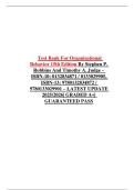 Test Bank For Organizational Behavior 15th Edition By Stephen P&period; Robbins And Timothy A&period; Judge &ndash; ISBN-10&colon; 0132834871 &sol; 0133029905&comma; ISBN-13&colon; 9780132834872 &sol; 9780133029901 &ndash; LATEST UPDATE 2025&sol;2026&vert; GRADED A&plus;&vert; GUARANTEED PASS 