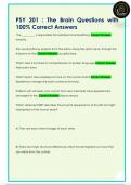 PSY 201 &colon; The Brain Questions with  100&percnt; Correct Answers