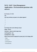 WGU - D427 - Data Management - Applications &ndash; PreAssessment questions with answers