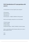 WGU Introduction to IT exam questions with answers