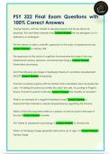PSY 322 Final Exam Questions with  100&percnt; Correct Answers 