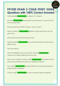 PSY220 EXAM 2 CSULB STUDY GUIDE  Questions with 100&percnt; Correct Answers 