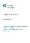 Pearson Edexcel as level Chemistry | final mark scheme | 2025| 8CH0/01