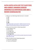 ALPHA KAPPA ALPHA MIP TEST QUESTIONS  AND CORRECT ANSWERS &lpar;VERIFIED  ANSWERS&rpar; PLUS RATIONALES 2026 Q&A &vert;  INSTANT DOWNLOAD PDF 