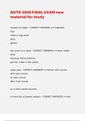 NUTR 3600 FINAL EXAM new material for study